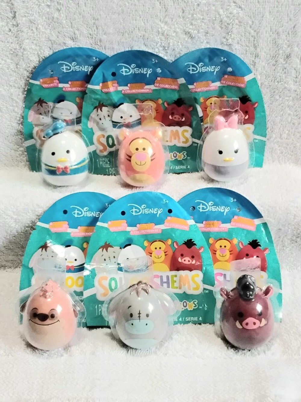 Sealed 2025 Disney Squooshems Ser. 4 Full Set of 6 2.5" U.S. Squishmallows!!
